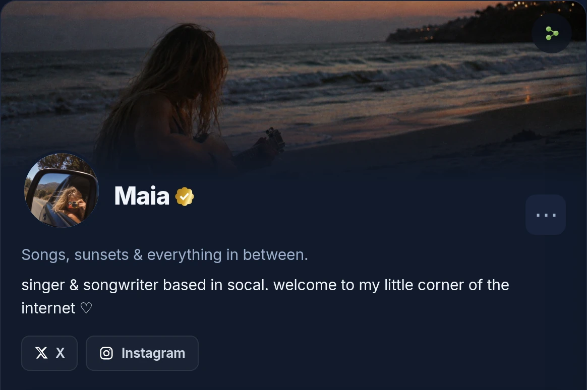 Maia’s Rory creator page